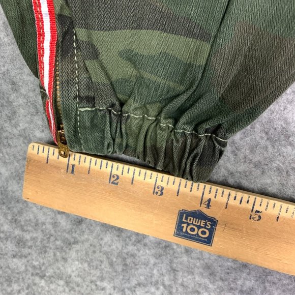 Sundry Jogger Pants Womens 25 Green Camo Cotton Twill Side Stripe Ankle Zip NWT - Picture 16 of 16